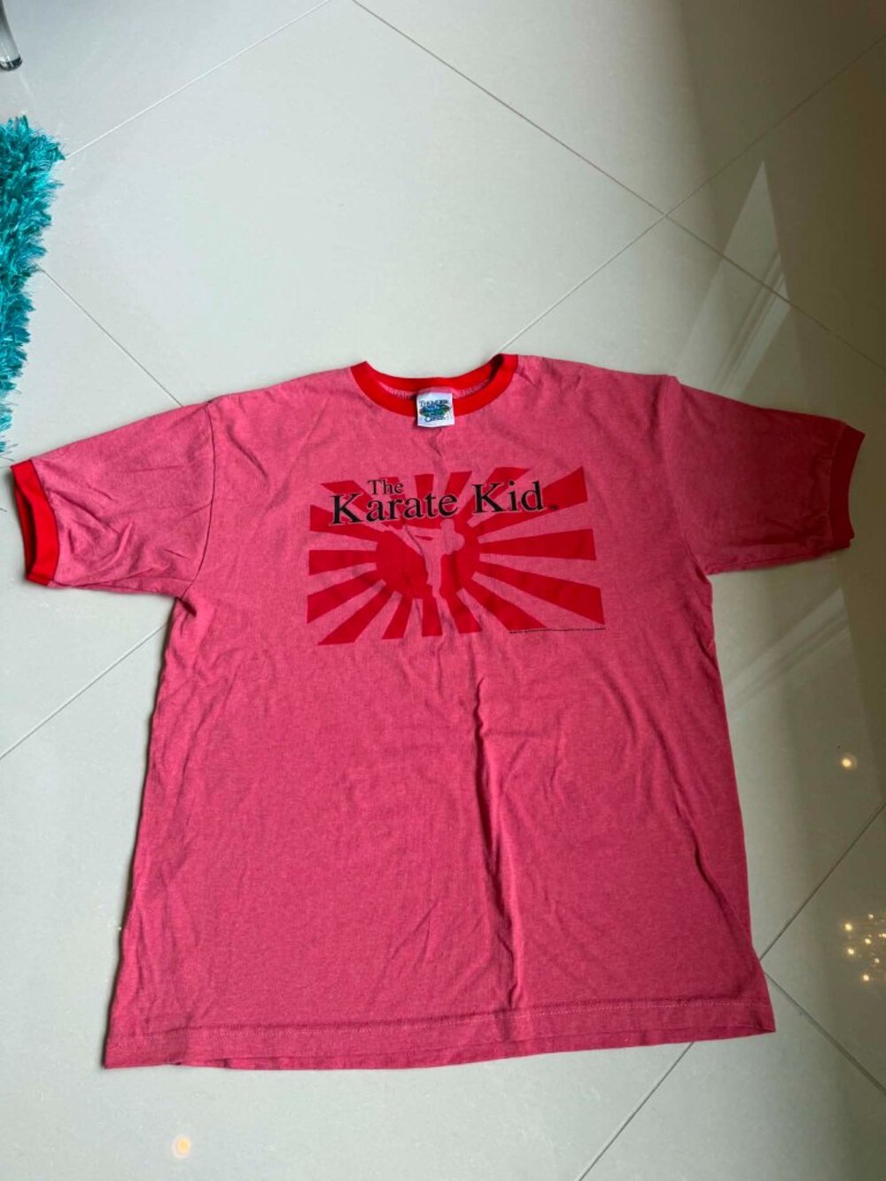 Mens Vintage Thunder Creek Karate Kid Ringer Tee T-Shirt Size Large L
